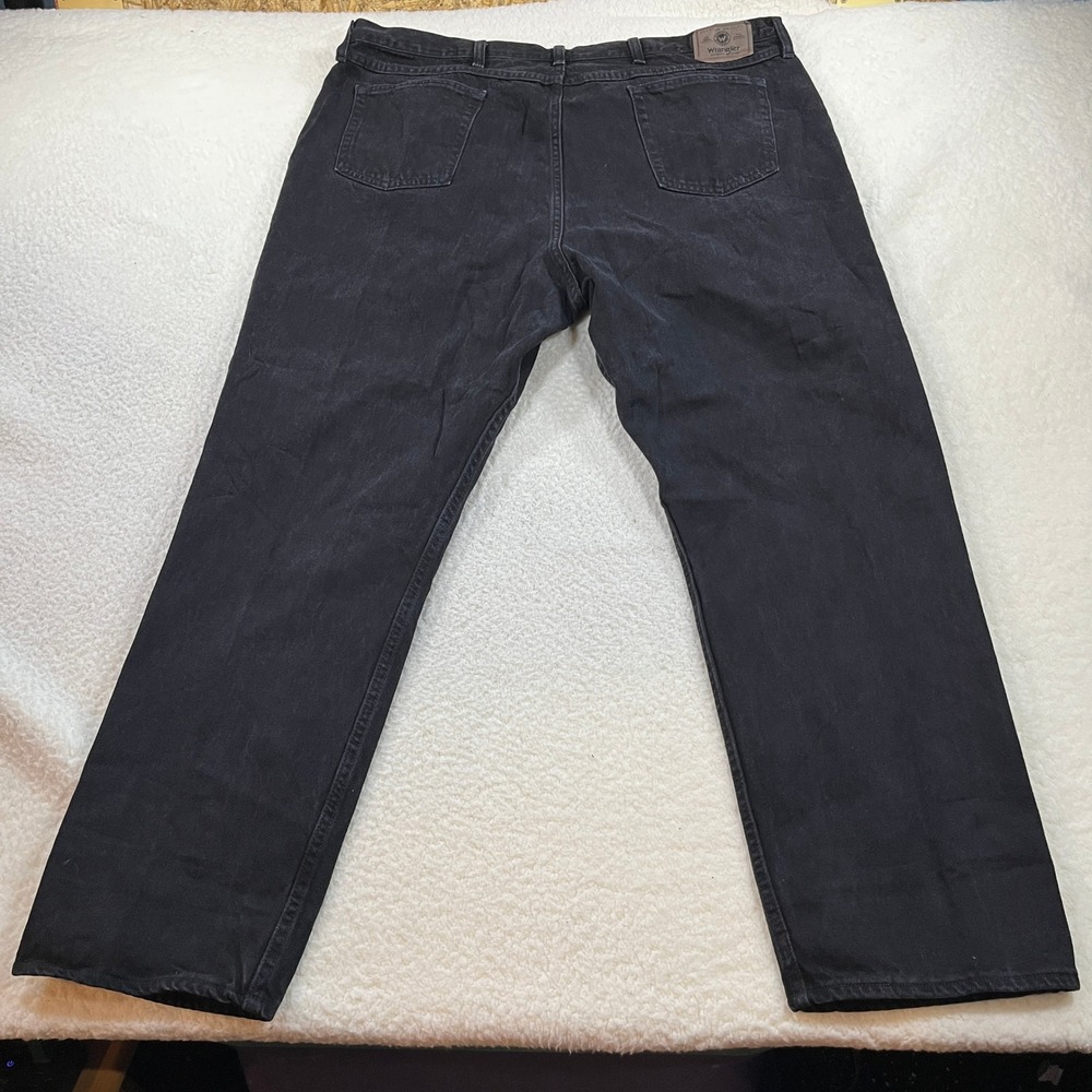 Wrangler Jeans Mens 46 Black Hero Authentic Relaxed Fit Straight Leg Denim - Picture 7 of 9